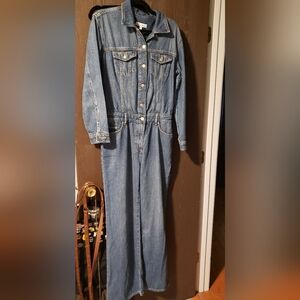 LOFT Indigo Denim Jumpsuit Size 4